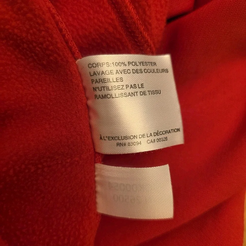 Full Zip Large‎ Unisex Hoodie Solid Red Athletic Casual Activewear Clique